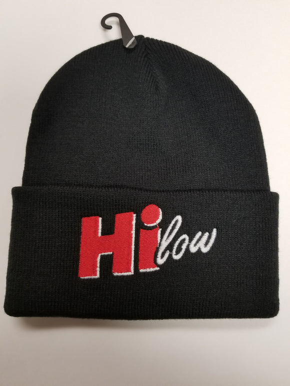 Hi-low beanie knit, embroidered logo